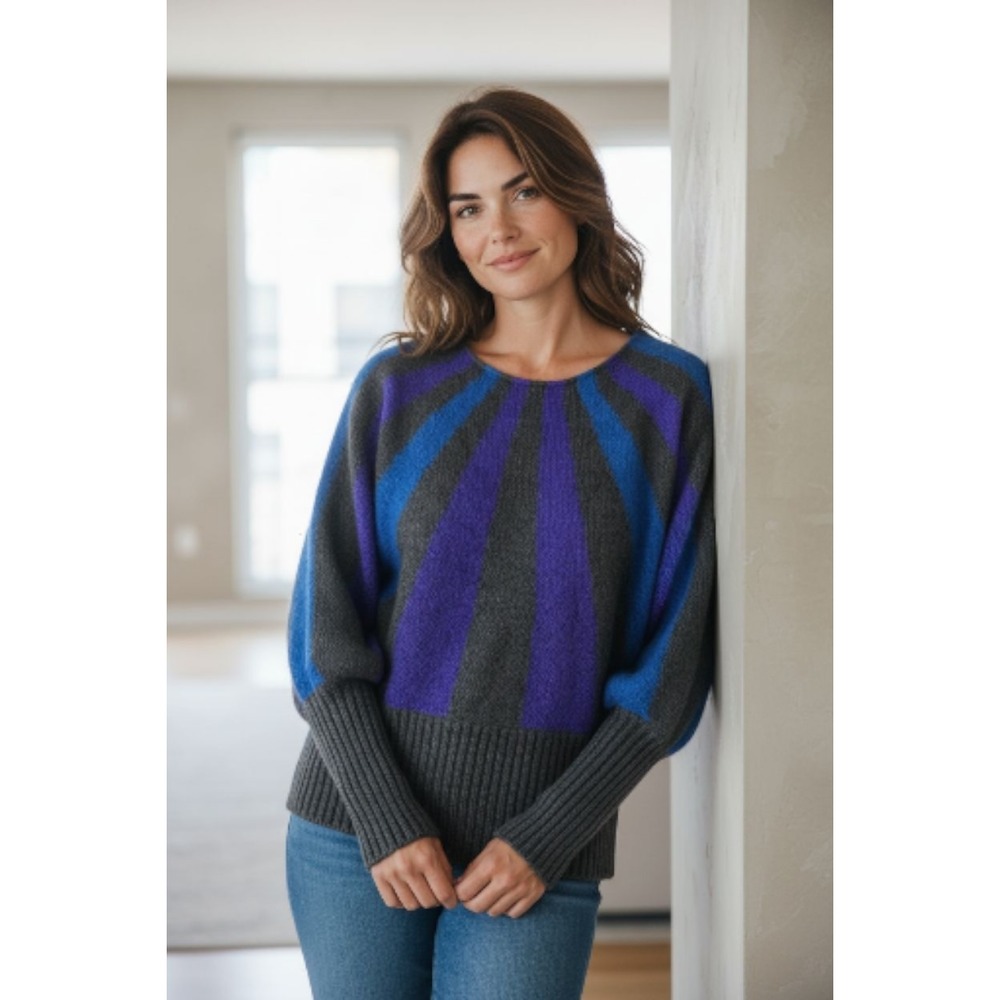 Vintage Sweater Women's XS Multicolor Mohair 80's Cabincore Cozycore‎ Cozy Dept